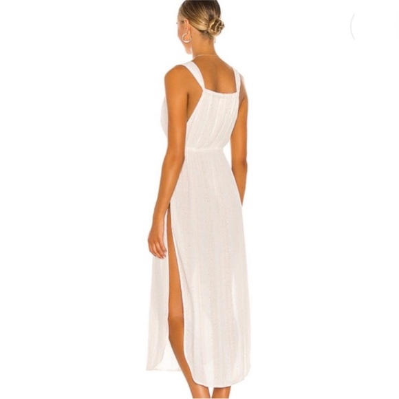 L*Space Kenzie Magic Hour Cover-Up Dress in Cream Metallic - Size XS - Picture 6 of 11